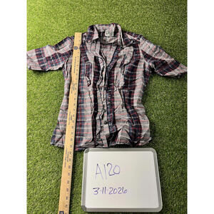 BKE The Buckle Y2k Women's Medium Plaid Button-Up Shirt
